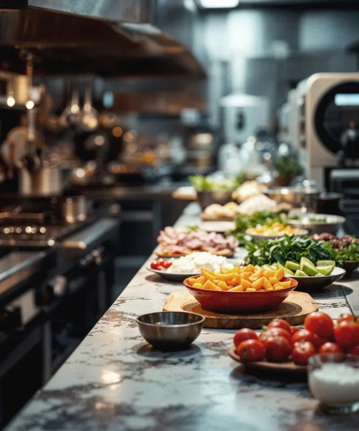 buffet de cuisine du restaurant