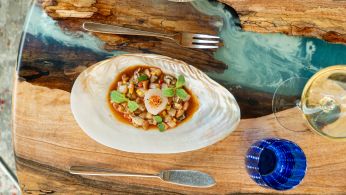 ceviche de saint jacques mahi mahi, huitres, mangue et fruit de la passion (fr): sea scallops ceviche oysters, mahi mahi, mango and passion fruit (en)