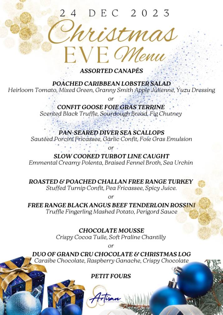 christmas eve dinner flyer menu