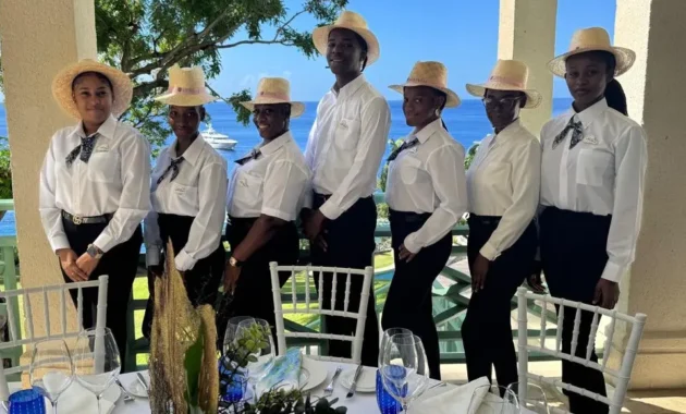 équipe de catering