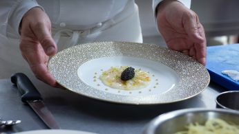 sea scallops carpaccio and oscietra caviar